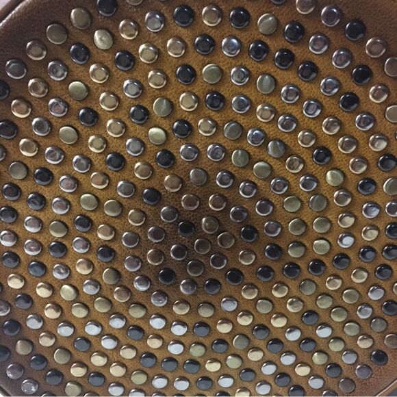 Francesca’s Street Level Brown Studded Circle Crossbody Bag NWT - Picture 10 of 10